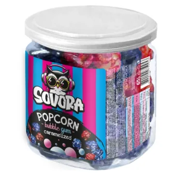 Sovora Popcorn Karamel Tube 70g Bubble Gum