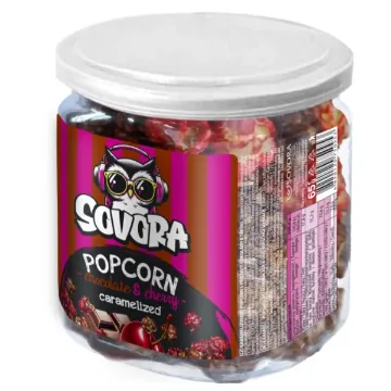 Sovora Popcorn Karamel Tube 70g Cherry & Chocolate
