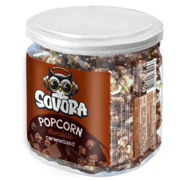 Sovora Popcorn Karamel Tube 70g Chocolate