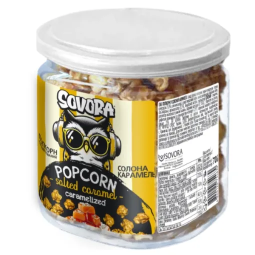 Sovora Popcorn Karamel Tube 70g Salted Caramel