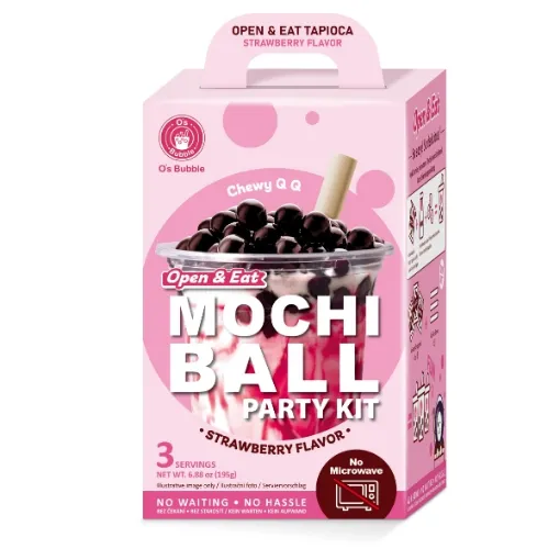 Bubble Tea Mochi Ball 195g Jahoda (DIY KIT - 3 Cups)