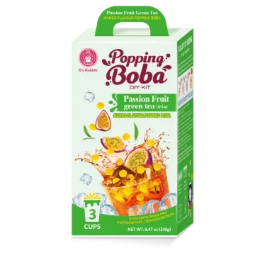 Bubble Tea Popping Boba 240g Marakuja (DIY KIT - 3 Cups)