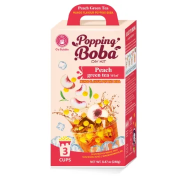 Bubble Tea Popping Boba 240g Broskev (DIY KIT - 3 Cups)